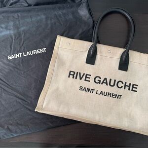 Saint Laurent Canvas RIVE GAUCHETote Bag Purse